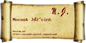 Mocsek Jácint névjegykártya